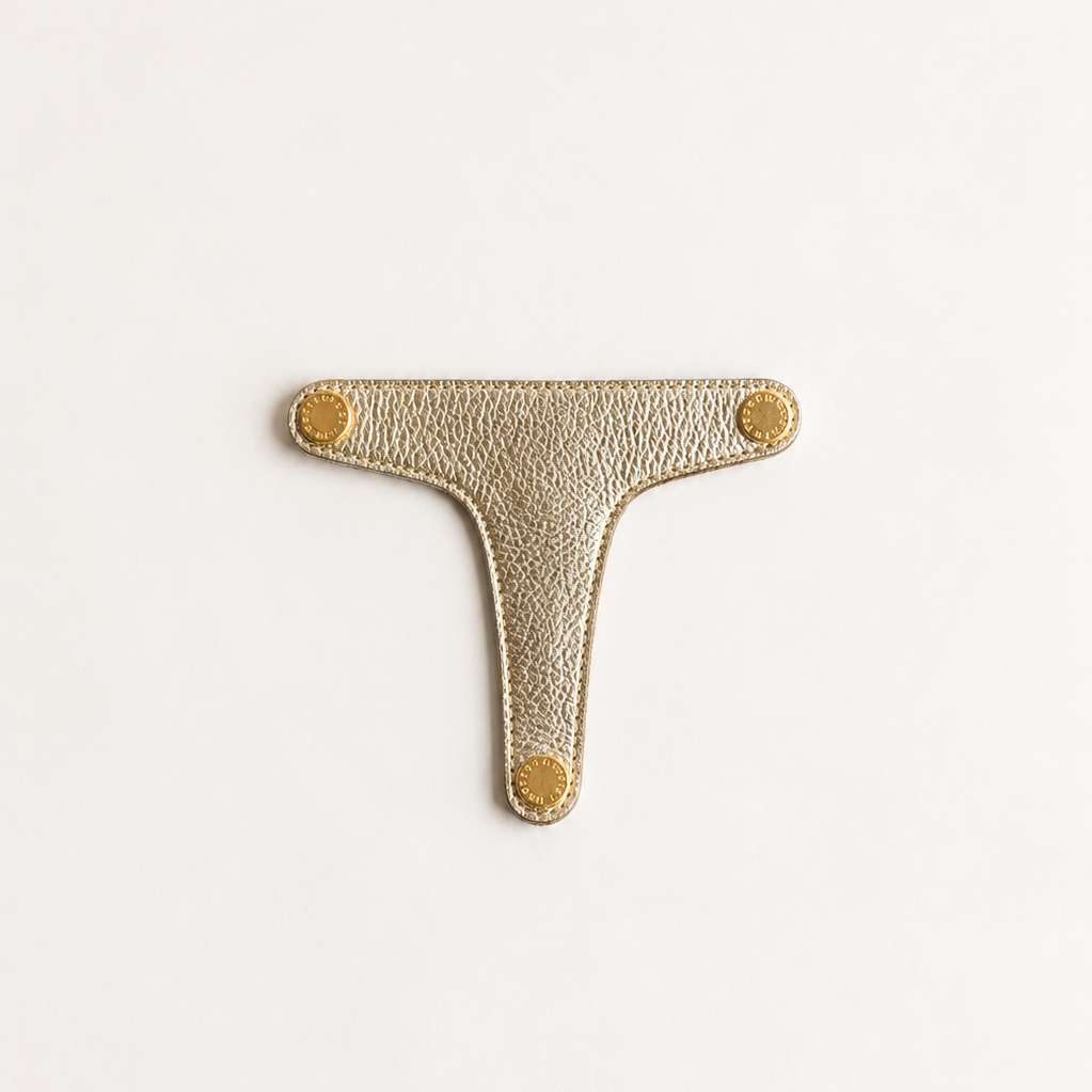 Gold Leather Klip