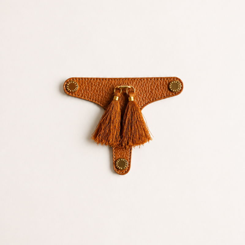 Double Brown Tassel Klip