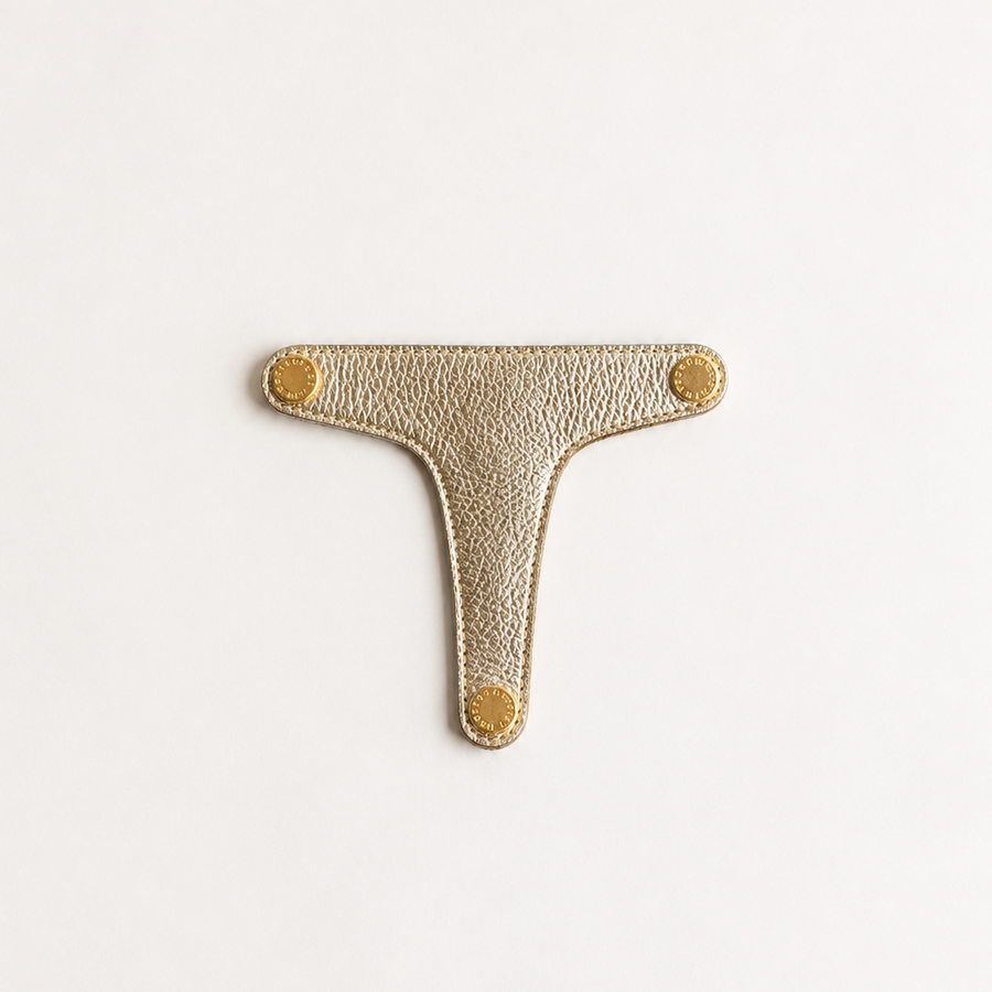 Gold Leather Klip