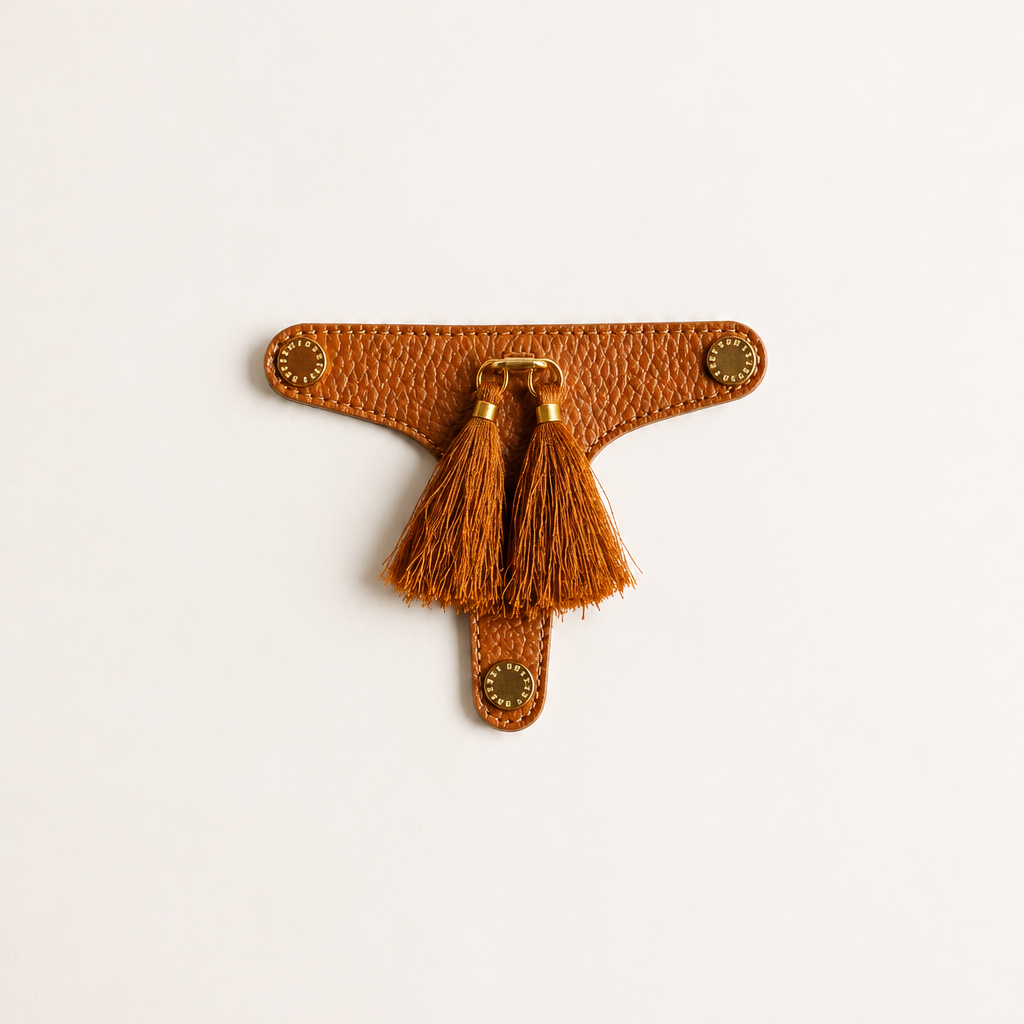 Double Brown Tassel Klip