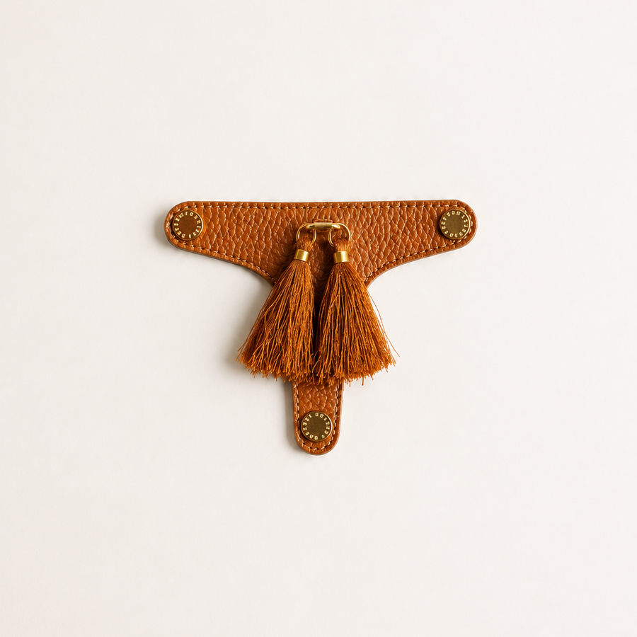 Double Brown Tassel Klip